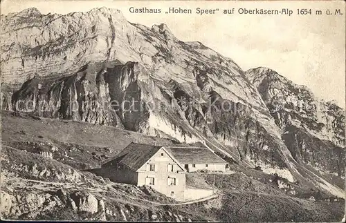 Weesen SG Gasthaus Hohen Speer Oberkaesernalp Appenzeller Alpen Kat. Weesen