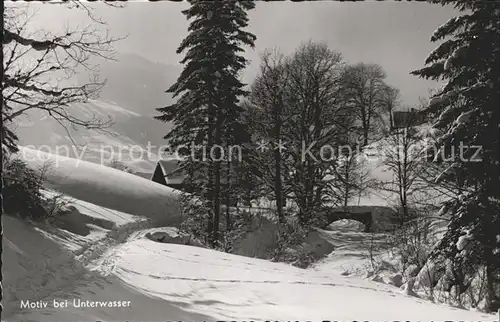 Unterwasser Toggenburg Motiv im Winter Kat. Unterwasser