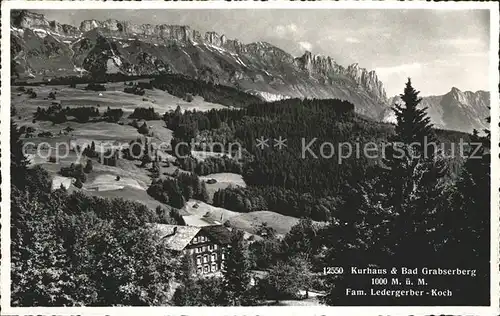 Grabserberg Kurhaus und Bad Alpenpanorama Kat. Grabserberg