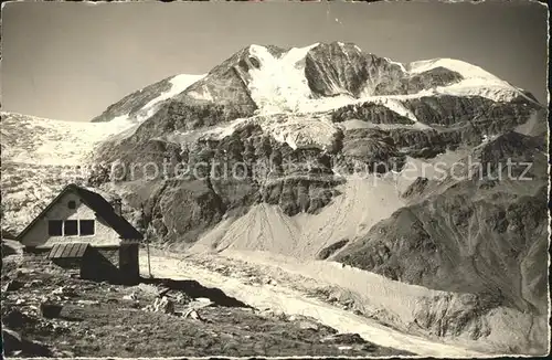 Diablons Les Turtmannhuette Berghaus Walliser Alpen Gletscher Kat. Les Diablons