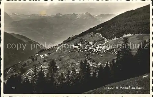 St Luc et Massif du Rawil Alpenpanorama Kat. St Luc