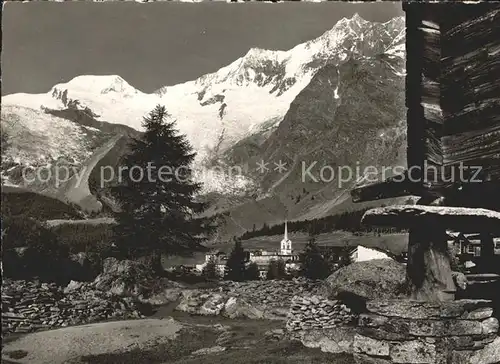 Saas Fee Alphubel Taeschhorn Dom Gletscher Walliser Alpen Kat. Saas Fee