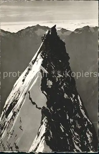 Saas Fee Lenzspitze Grosse Turm Ostgrat Walliser Alpen Gebirgspanorama Kat. Saas Fee