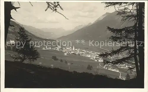 Samaden Panorama Engadin Alpen Kat. Maloja