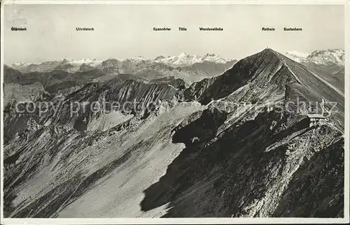 Brienzer Rothorn BE Panorama Blick auf Ostalpen Berghotel Rothorn Kulm Kat. Brienzer Rothorn