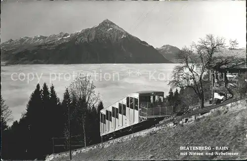 Beatenberg Bergbahn Niesen Nebelmeer Kat. Beatenberg