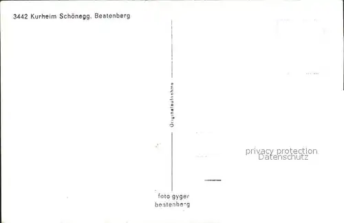 Beatenberg Kurheim Schoenegg Kat. Beatenberg