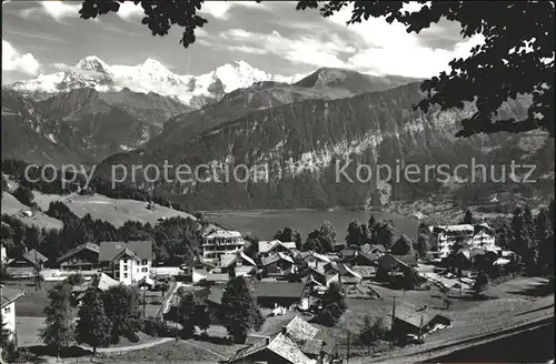 Beatenberg Thunersee Eiger Moench Jungfrau Berner Alpen Kat. Beatenberg