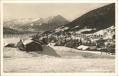 Beatenberg Panorama Wintersportplatz Berner Alpen Kat. Beatenberg