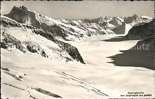 Aletschgletscher Panorama Blick vom Jungfraujoch Kat. Aletsch Grosser