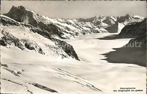 Aletschgletscher Panorama Blick vom Jungfraujoch Kat. Aletsch Grosser