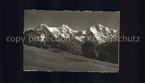 Beatenberg Hotel Amisbuehl Eiger Moench Jungfrau Berner Alpen Kat. Beatenberg