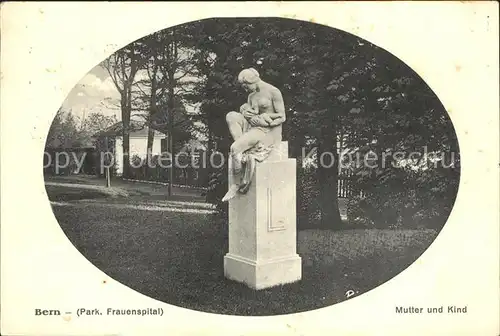 Bern BE Mutter und Kind Skulptur Park Frauenspital Kat. Bern