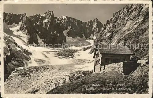 Kehlenalphuette gegen Kehlengletscher Daellistoeck Berghaus Urner Alpen Kat. Sustenhorn