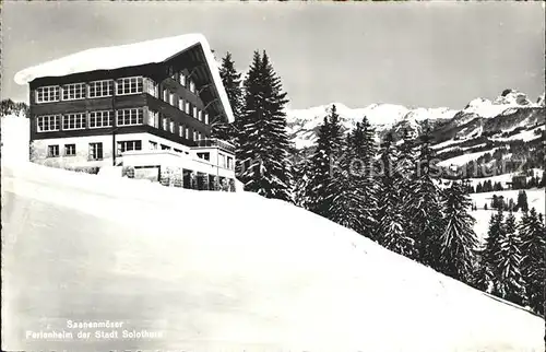 Saanenmoeser Saanen Ferienheim der Stadt Solothurn Wintersportgebiet Kat. Saanenmoeser