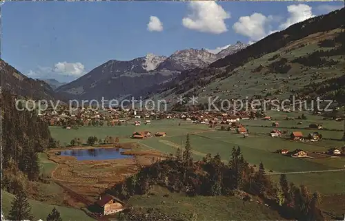 Lenk Simmental Panorama mit Spillgerten Kat. Lenk Simmental