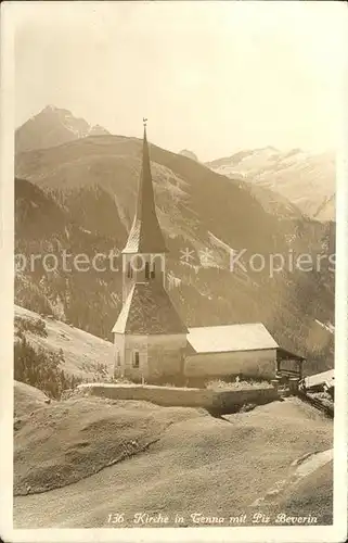 Tenna GR Kirche Piz Beverin Alpen / Tenna /Bz. Surselva