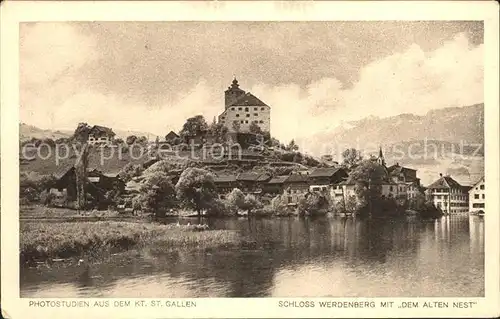 Werdenberg Schloss mit dem Alten Nest Kat. Werdenberg