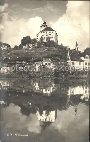 Werdenberg Schloss Wasserspiegelung Kat. Werdenberg