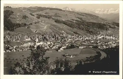 Wattwil Panorama Blick ins Tal Kat. Wattwil