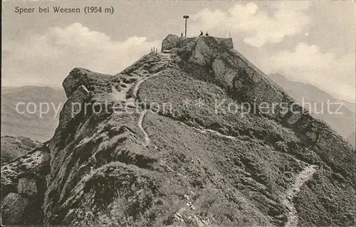 Weesen SG Speer Wanderweg Aussichtspunkt Kat. Weesen