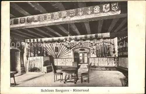 Sargans Rittersaal Waffensammlung Schloss Kat. Sargans