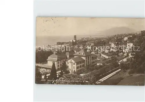 Neuchatel NE Vue sur la ville depuis le Mail Kat. Neuchatel