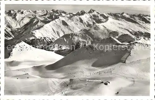 Parsenn Blick von der Weissfluh Skigebiet Kat. Parsennfurgga