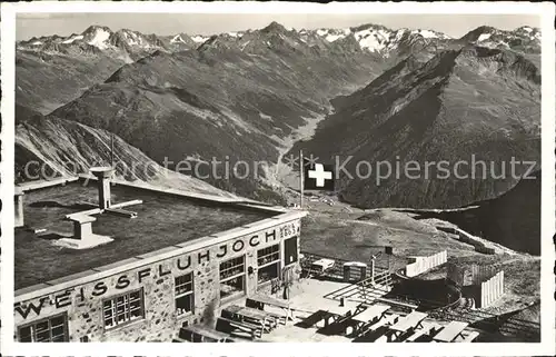 Weissfluhjoch Restaurant gegen Fluela Weisshorn Schwarzhorn  Kat. Weissfluhjoch