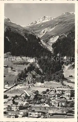 Davos GR mit Thurgauer Sanatorium Kat. Davos