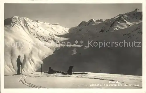 Oberalp mit Calmot Skifahrer Kat. Oberalp