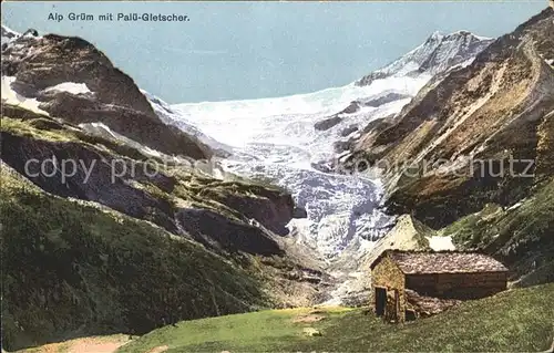 Alp Gruem mit Palue Gletscher Htoel Belvedere Kat. Alp Gruem