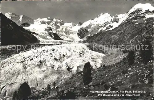 Morteratschgletscher mit Piz Palue Bernina Morteratsch Bellavista Kat. Morteratsch