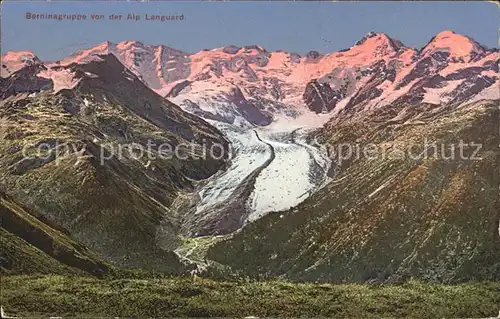 Bernina Berggruppe mit Gletscher Kat. Bernina