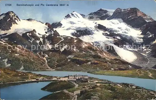 Bernina Hospiz mit Piz Cambrena Kat. Bernina