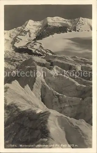 Morteratschgletscher mit Piz Palue Kat. Morteratsch