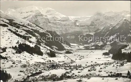 Lenk Simmental mit Wildstrubel Fliegeraufnahme Kat. Lenk Simmental