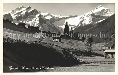 Grund BE mit Sanetschhorn Oldenhorn / Grund /Bz. Saanen