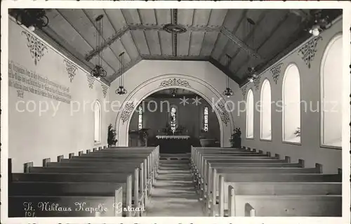 Gstaad St. Niklaus Kapelle innen Kat. Gstaad