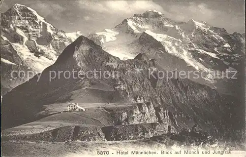 Maennlichen Hotel mit Moench Jungfrau Kat. Maennlichen