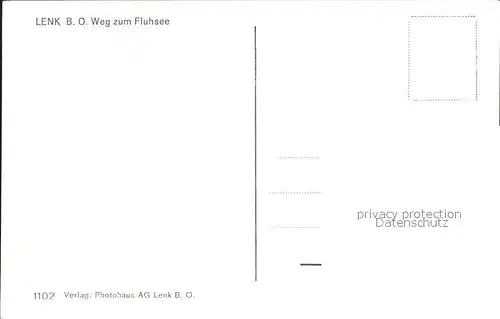 Lenk Simmental Weg zum Fluhsee Kat. Lenk Simmental