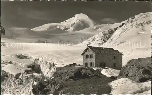 Saas Fee Berggasthaus Langefluh Allalinhorn Feegletscher Walliser Alpen Kat. Saas Fee