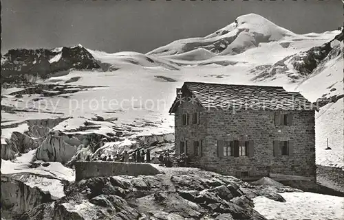 Saas Fee Lange Fluh Berggasthaus Feegletscher Allalinhorn Walliser Alpen Kat. Saas Fee