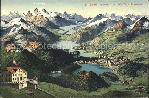 Muottas Muragl und die Engadiner Seen Berghotel Alpen / Muottas Muragl /Rg. St Moritz