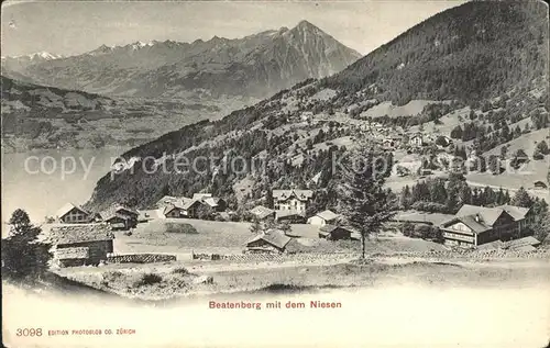 Beatenberg Panorama mit Niesen Berner Alpen Kat. Beatenberg