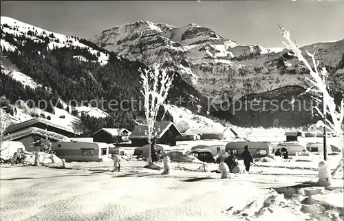 Lenk Simmental Camping Seegarten Winterimpressionen Rauhreif Kat. Lenk Simmental