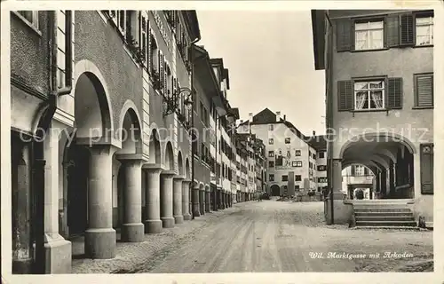 Wil SG Marktgasse mit Arkaden Kat. Wil SG