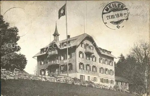 Flums SG Kurhaus Tannenheim Schweizer Flagge Kat. Flums