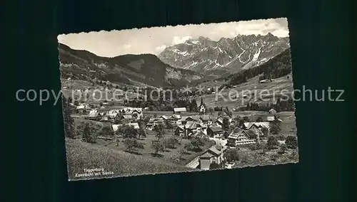 Ennetbuehl Gesamtansicht mit Saentis Appenzeller Alpen Kat. Ennetbuehl