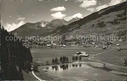 Lenk Simmental Panorama Lenkersee und Spillgerten Kat. Lenk Simmental